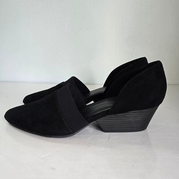 Eileen Fisher Hilly D‘Orsay Shoes Women's 11 Black Suede Career Minimalist Lagom - Picture 5 of 11